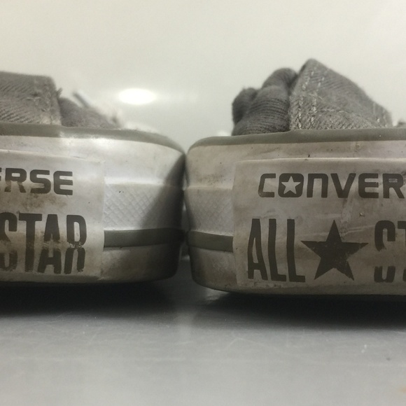 Converse All Star Gray Low Rise Kicks Womens 7 - Picture 8 of 8